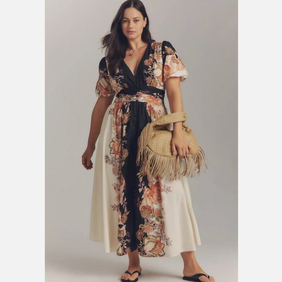 Anthropologie The heynasreen Katerina Button-Front Dress Floral Size M NWT - Picture 5 of 9